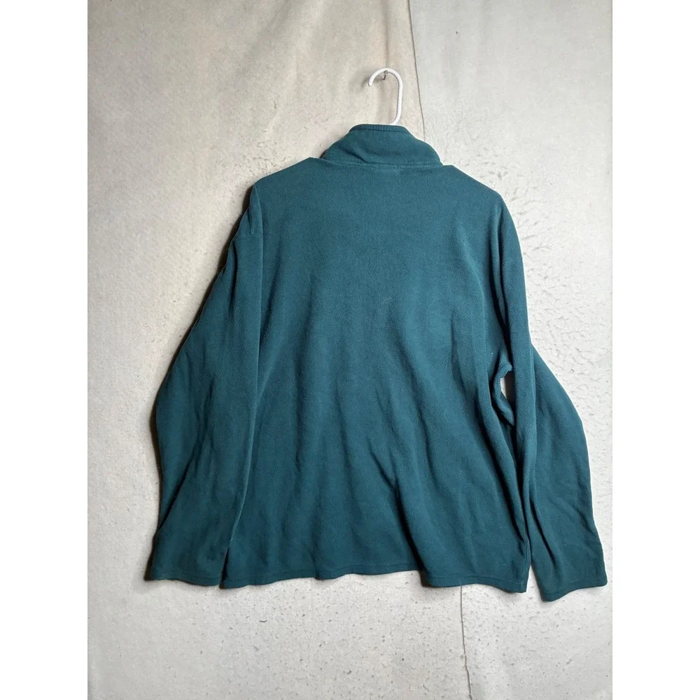 The North Face Mens XL TKA 100 Quarter Zip Fleece Pullover Teal Green Purple